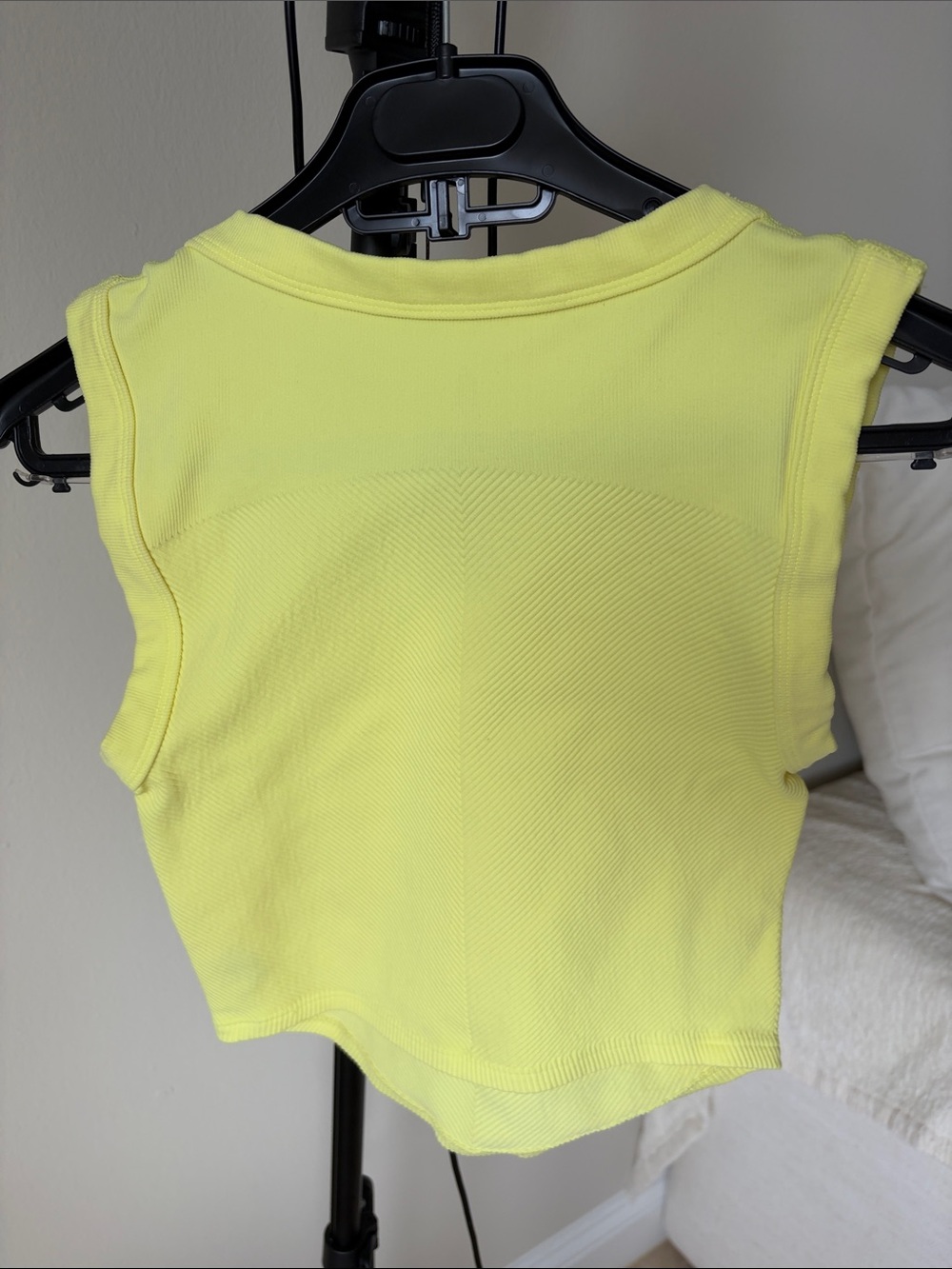 FP Movement by Free People Neon Yellow Ribbed Cropped Tank - Picture 2 of 3